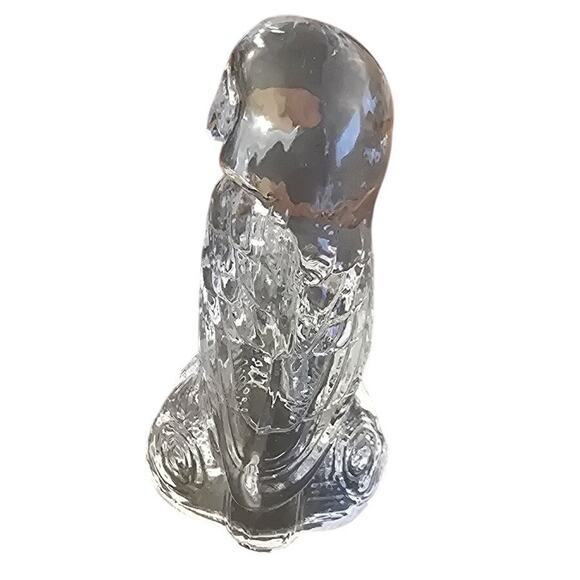 Vintage Pressed Glass Barn Owl 3.5" no chips or cracks or‎ scratches - Picture 2 of 5